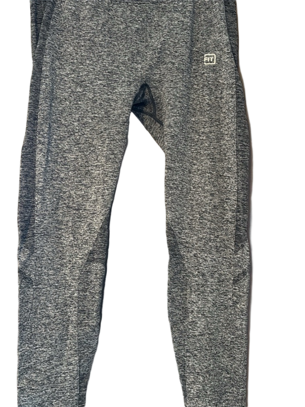 Women's Gray Heather Performance Leggings - Fit Logo